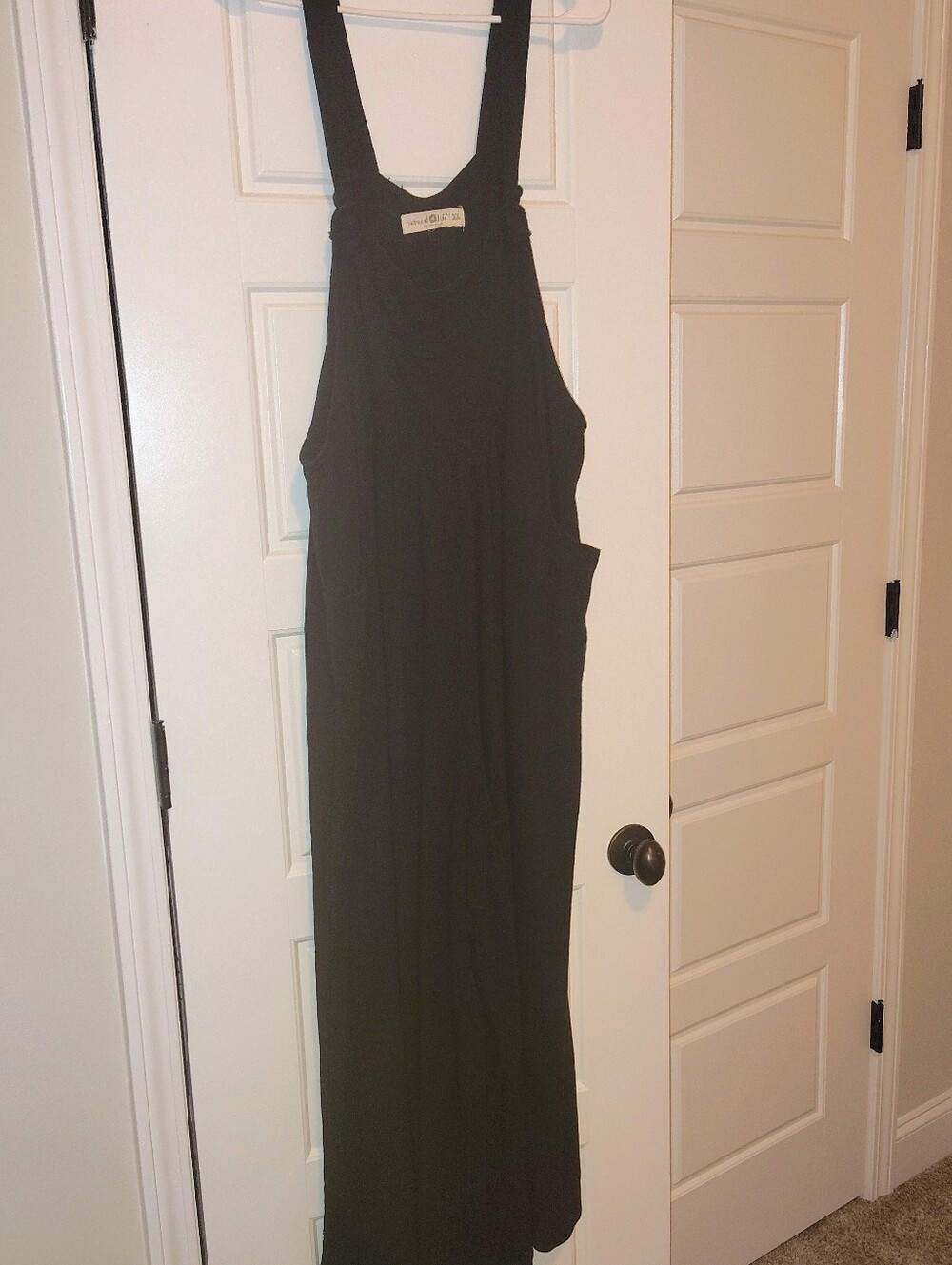 NATURAL LIFE Black Wide-Leg Tie-Strap Jumpsuit with Pockets- Carrington! - Picture 4 of 10